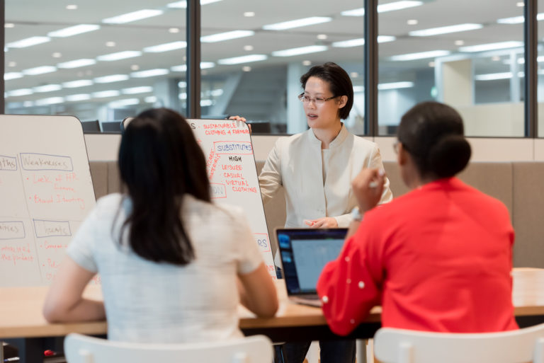 students studying together
